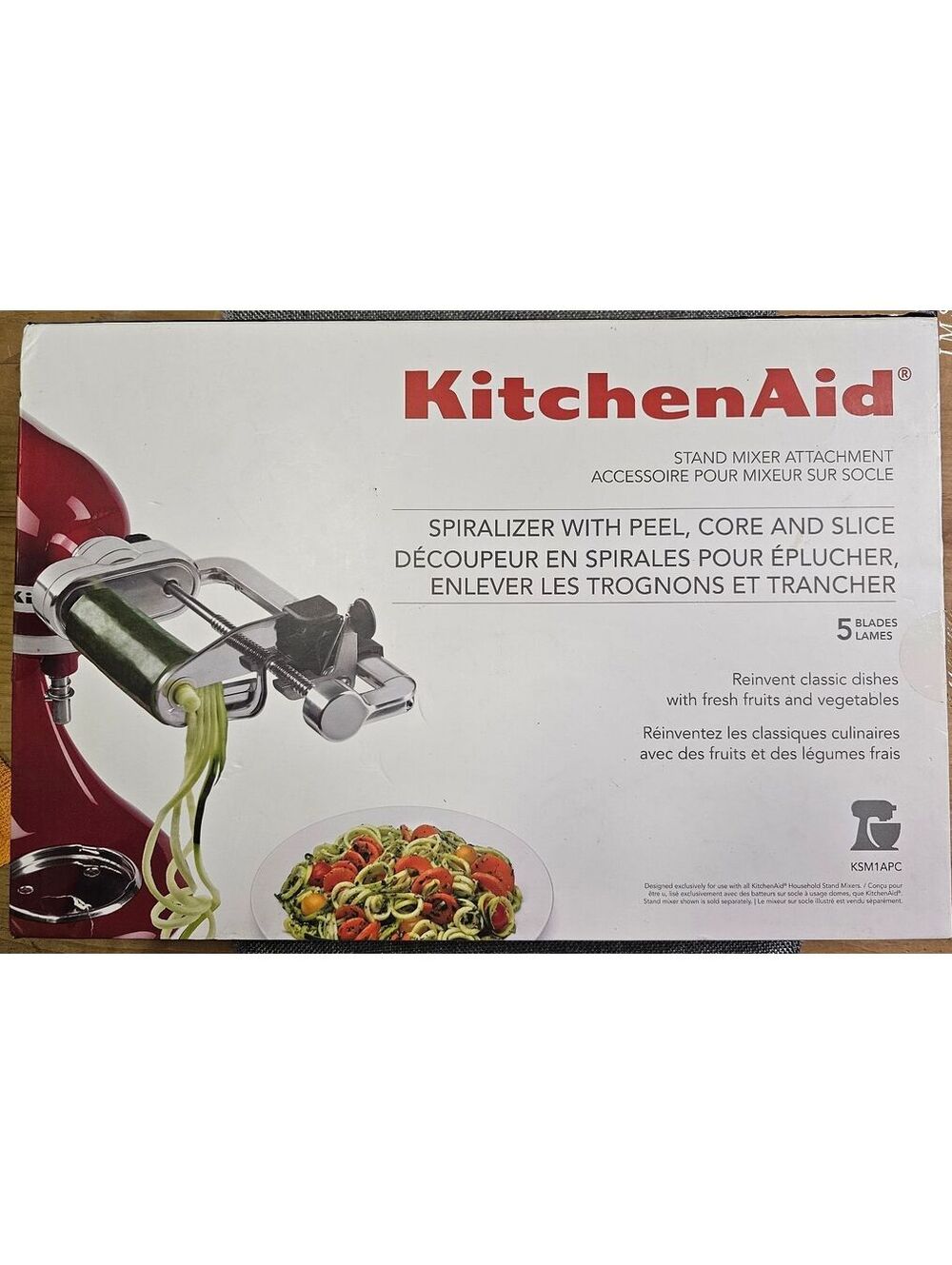 KitchenAid Spiralizer Attachment with Peel, Core, and Slice for Stand Mixers